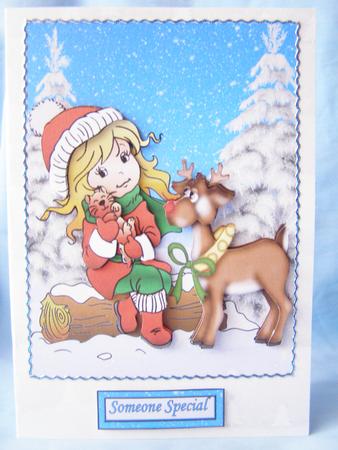 Cute Christmas Girl by Susan Smith