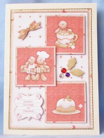 Christmas Cookies Three Square Quick Card by Susan Smith