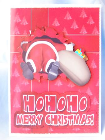 Fun Santa Christmas Card Front by Susan Smith