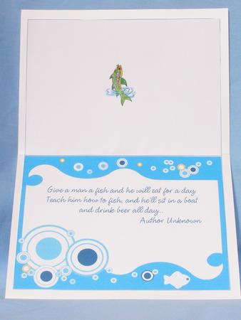 Fishing and Drinking Beer Insert by Susan Smith