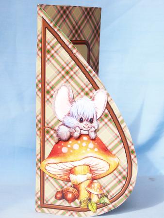Mouse on a Toadstool Teardrop Card by Susan Smith