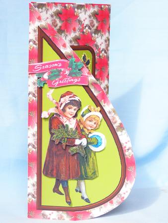 Vintage Girls Teardrop Card by Susan Smith