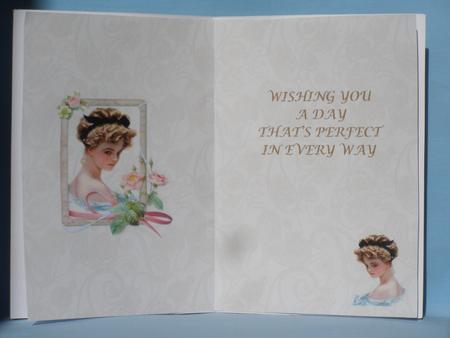 Vintage Lady Cut N Fold Insert 5x7 Card by Susan Smith