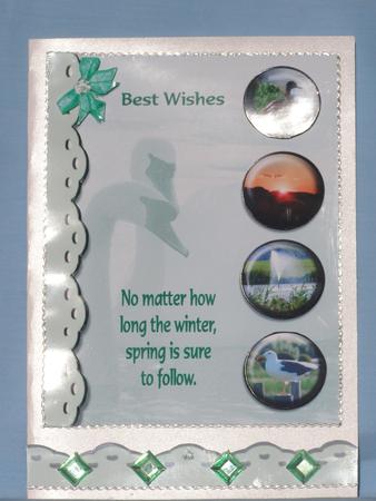 Best Wishes Nature Card Front by Susan Smith