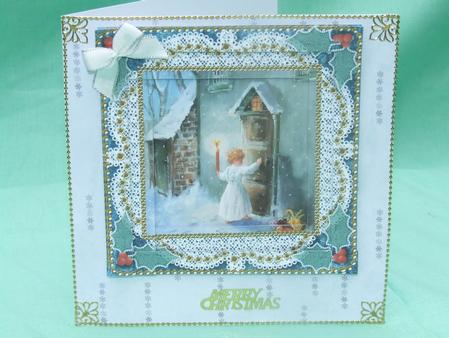 Choirboy Knocking Spiral Edge Stacker Card Front by Susan Smith