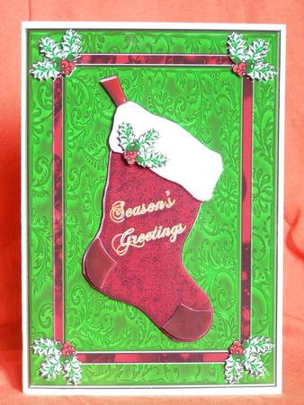 Season's Greetings - Red Stocking by Susan Smith