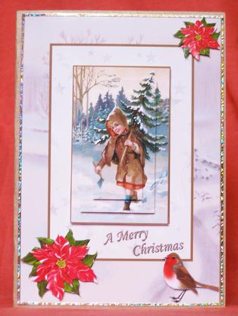 Vintage Girl Carrying Home the Tree by Susan Smith