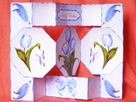 Totally Tulips - Octagon Tri-fold Quick Card by Susan Smith