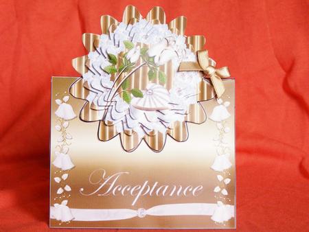 Wedding Acceptance Over the Edge Card by Susan Smith