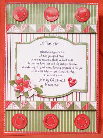 Christmas Card Front with Verse by Susan Smith