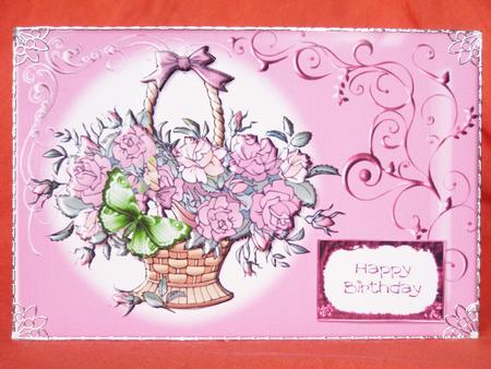 Basket of Pink Roses by Susan Smith