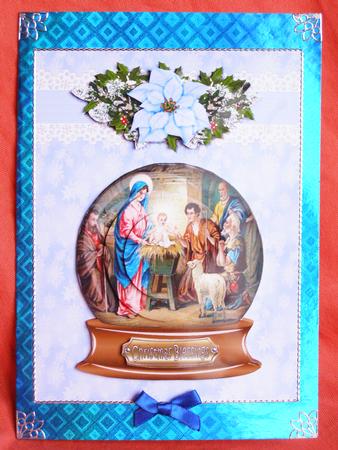 Vintage Nativity Snowglobe Scene by Susan Smith