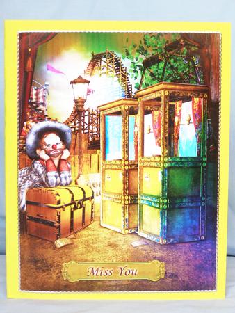 Sad Little Twinkle Ticket Booth Decoupage by Susan Smith