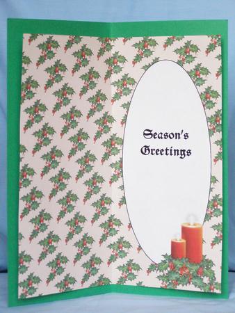 Christmas Candles Insert for Dl (cream 2) by Susan Smith
