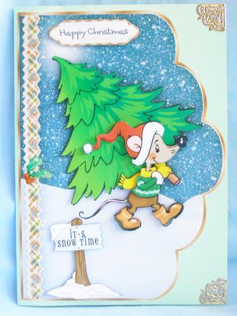 Merry Mouse Bringing Home the Tree by Susan Smith