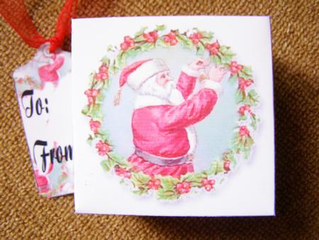 Decorating Santa Square Box with Lid by Susan Smith