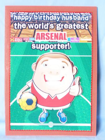 Arsenal Football Club Happy Birthday Husband by Susan Smith