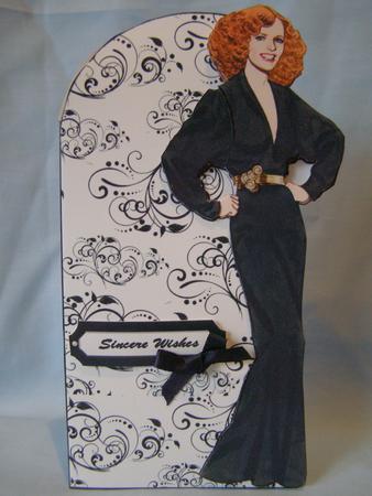 Lola in Black Shaped Card by Susan Smith
