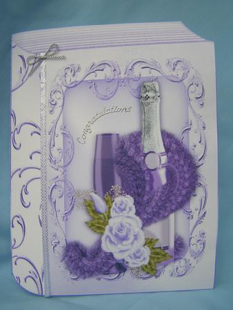 Purple Ornate Book with Champers and Rose by Susan Smith