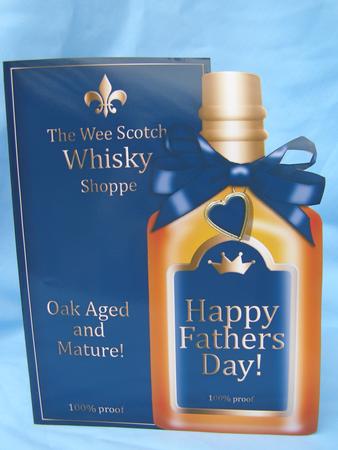 Fathers Day Whisky Bottle Shaped Card by Susan Smith