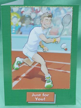 Badminton Dude. by Susan Smith
