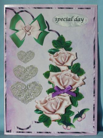 Envelop Roses,green and Purple -  by Susan Smith
