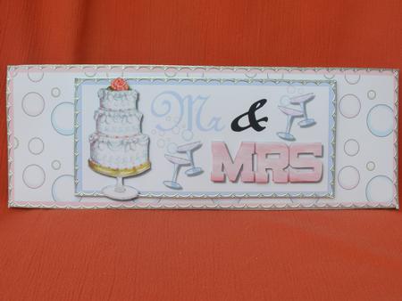 Mr & Mrs Large Dl Landscape Card by Susan Smith