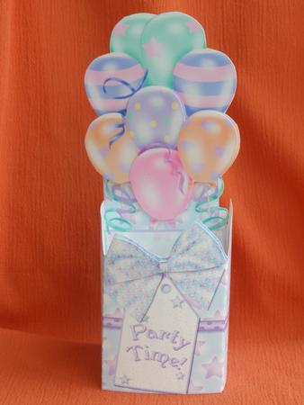 Party Balloons Box Card by Susan Smith