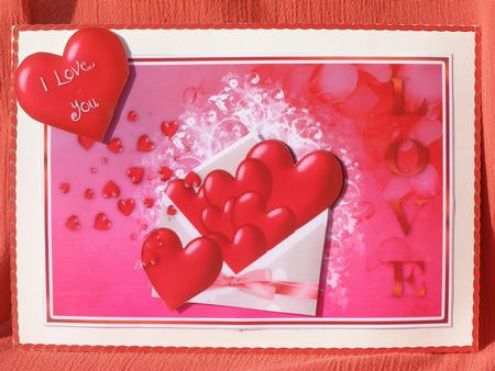 Valentine Hearts in Envelope by Susan Smith