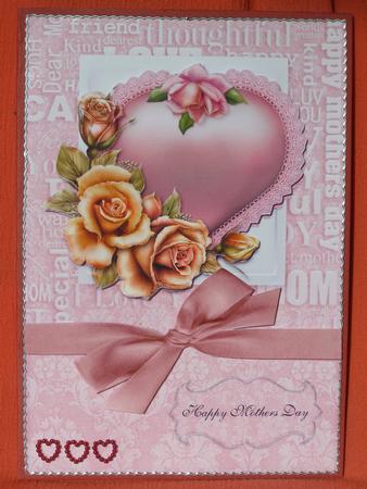 Mothers Day Floral Card Front by Susan Smith