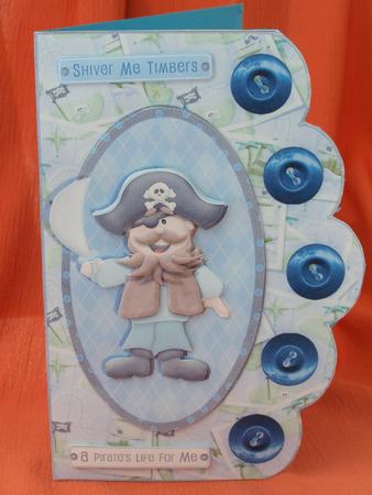 A Pirates Life Scalloped Edge with Decoupage by Susan Smith