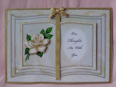 Cream Rose - Our Thoughts Are with You - Book Sheet by Susan Smith