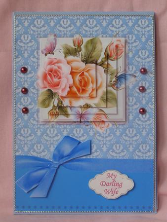 Floral Butterfly Rose Pyramage Card by Susan Smith