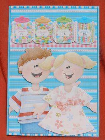 Kids in a Sweet Shop Card Front by Susan Smith