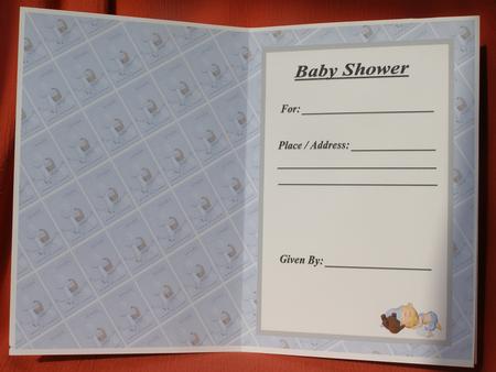 Blue Baby Shower Insert by Susan Smith