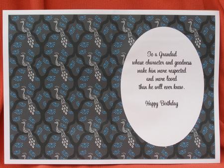 Grandad Birthday Insert by Susan Smith