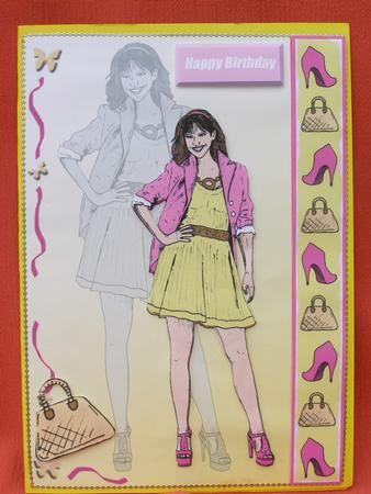 Cool Girl 1 (yellow Silhouette) - A5 by Susan Smith