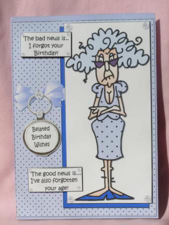 Stella Sends Belated Birthday Wishes Quick Card by Susan Smith
