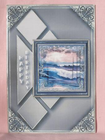 Ocean Wave Pyramid Card Topper by Susan Smith