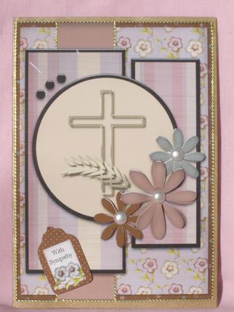 Golden Cross Card Front 2 by Susan Smith