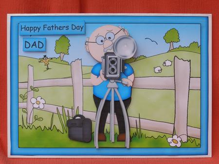 A5 Flash Berts Camera Quick Card N 3D Decoupage by Susan Smith