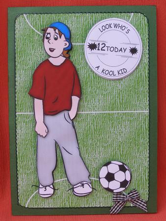 12 Today Boy Card Footie by Susan Smith