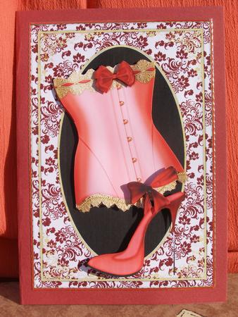 Elegant Pink and Gold Corset by Susan Smith