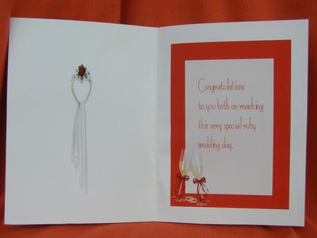 Ruby Wedding Anniversary Insert by Susan Smith