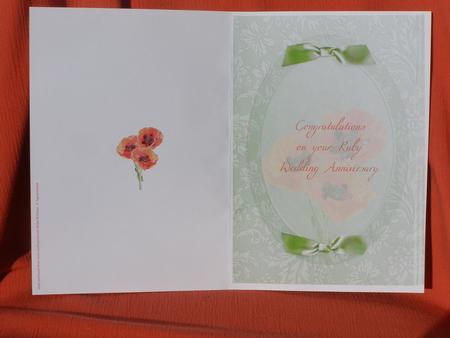 Poppy Trio Insert Ruby Wedding by Susan Smith