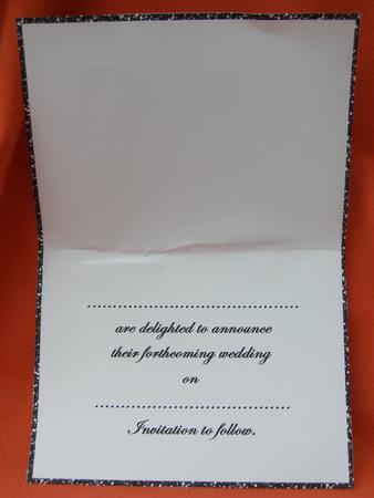 Save the Date Insert (black) by Susan Smith