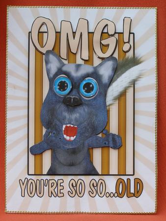 Fun Birthday Card with Big Mouth Skunk by Susan Smith