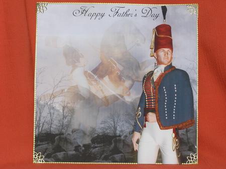 Napoleonic Soldier Father's Day Card Front by Susan Smith