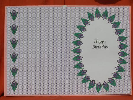 Purple Tulips Insert Birthday by Susan Smith