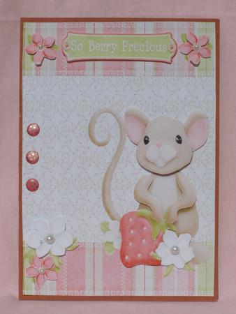 So Berry Precious Mouse with White Flower by Susan Smith